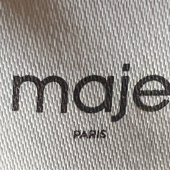 Maje Paris women striped Dress Greenwhite flared skirt formal coquette 32”waistM - Picture 15 of 16